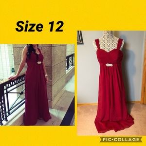 Size 12 stunning red bridesmaid dress